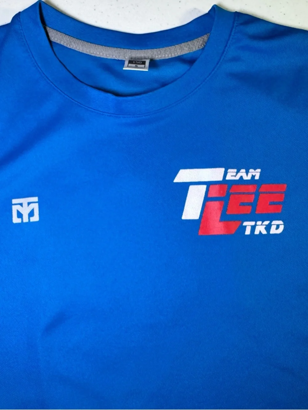 Team Lee Taekwondo Royal Blue Shirt short sleeve Unisex Size Small
